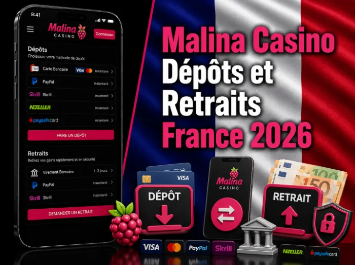 Malina Casino Dépôts et Retraits France 2026